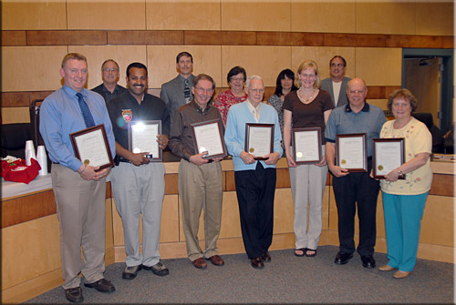 Seven recognized by township commissioners for their long-time community volunteer service